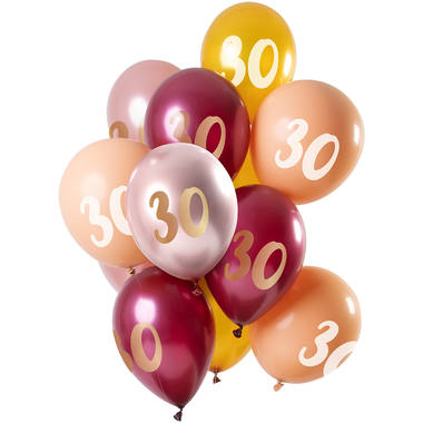 Balões 30 Anos Pink Gold Folat