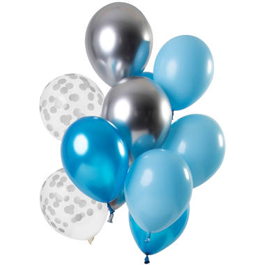 12 Balões Aquamarine Folat
