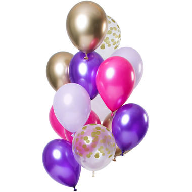 12 Balões Purple Posh Folat