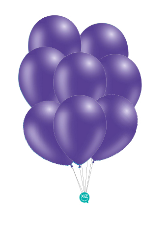 8 Globos Pastel 30 cm - Púrpura