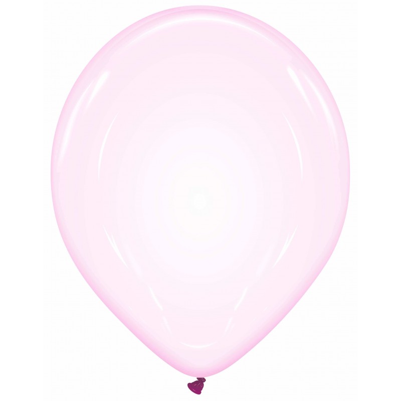 6 Balões 32cm Clear - Rosa