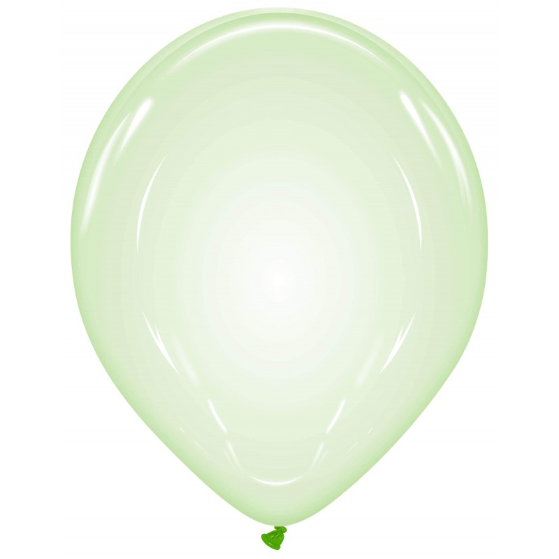 6 Balões 32cm Clear - Verde