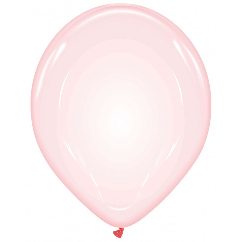 6 Balões 32cm Clear - Vermelho