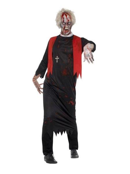 Disfraz de sacerdote zombie para hombre - Talla ML