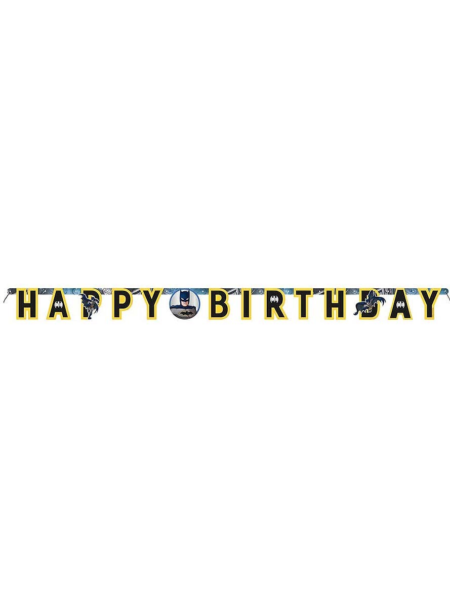 Grinalda Batman Happy Birthday Letras