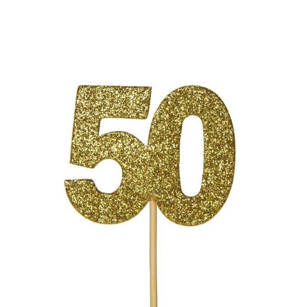 Toppers de cupcake nº50 - Oro Anniversary House