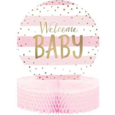 Centro de Mesa Pink Gold Celebration Welcome Baby Creative Converting