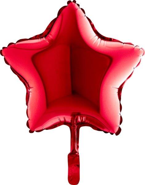 Balão Foil 9" Estrela - Vermelho Grabo