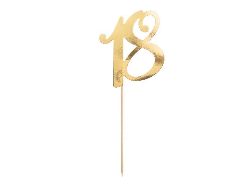 Vela 1 Año Oro Rosa Purpurina 7cm - Partywinkel