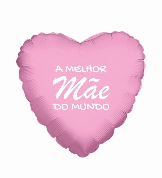 Globo Foil 18" - "A Melhor Mãe do Mundo" Rosa-Blanco XiZ Party Supplies