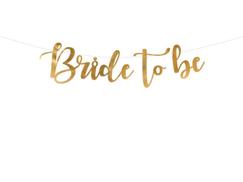 Grinalda Bride To Be Script Ouro PartyDeco