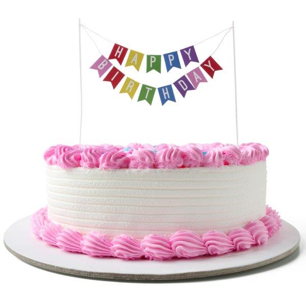 Cake Topper Bandeira Happy Birthday