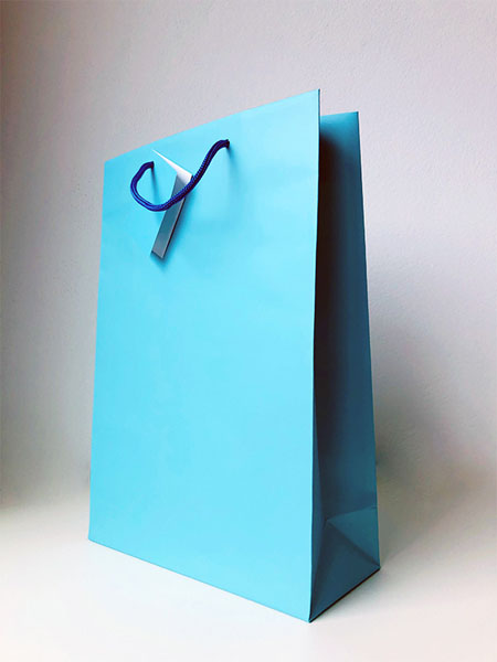 Bolsa de papel Liso - Azul Céu