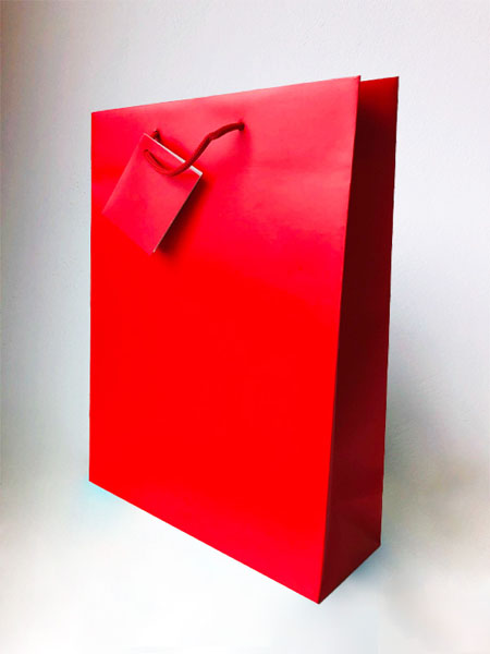 Bolsa de papel Liso - Rojo