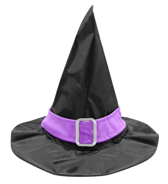 Sombrero de Bruja con Cinta Púrpura