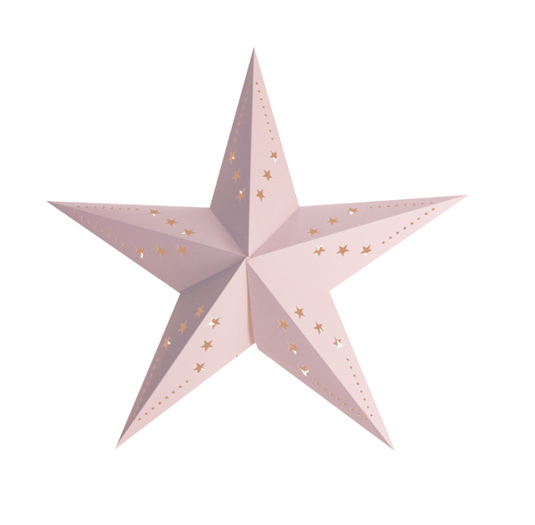 Estrela Decorativa Rosa Pastel 30cm Tim e Puce