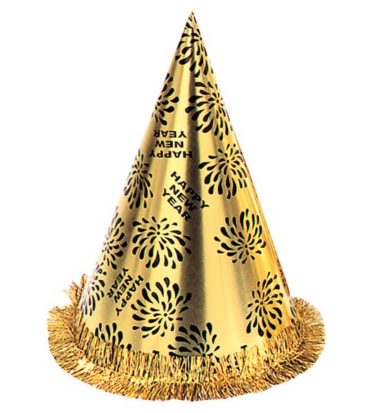 Sombrero de fiesta Nochevieja  - Oro
