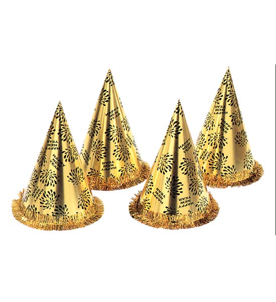 Sombrero de fiesta Nochevieja  - Oro