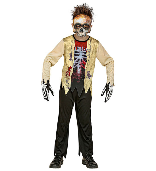 Fato Esqueleto Zombie - 4-5 Anos