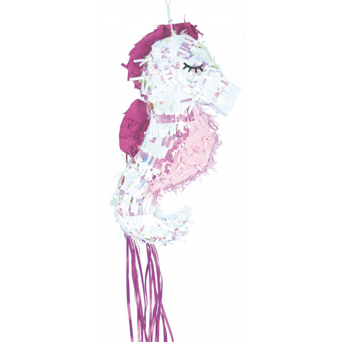 Piñata de caballito de mar rosa