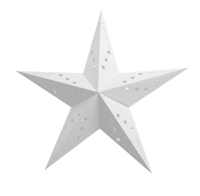 Estrela Decorativa Branca 30cm Tim e Puce