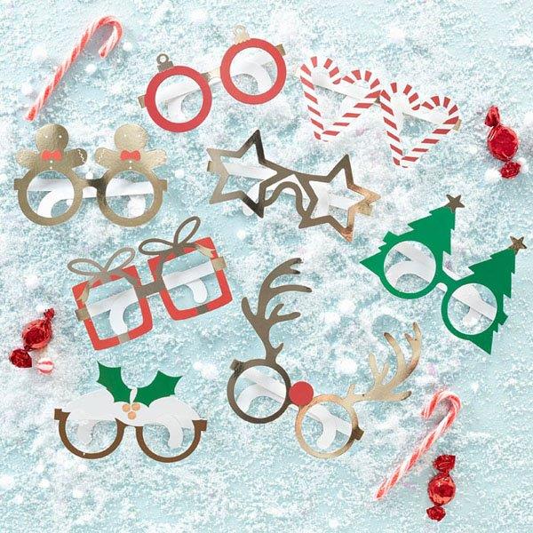 Gafas Divertidos para Photocall Navidad