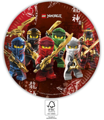 Platos de papel Lego Ninjago 23cm