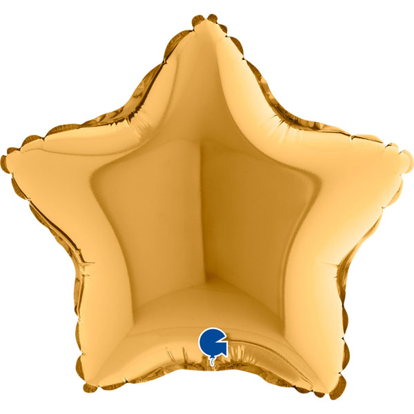 Balão Foil 9" Estrela - Ouro Velho Grabo