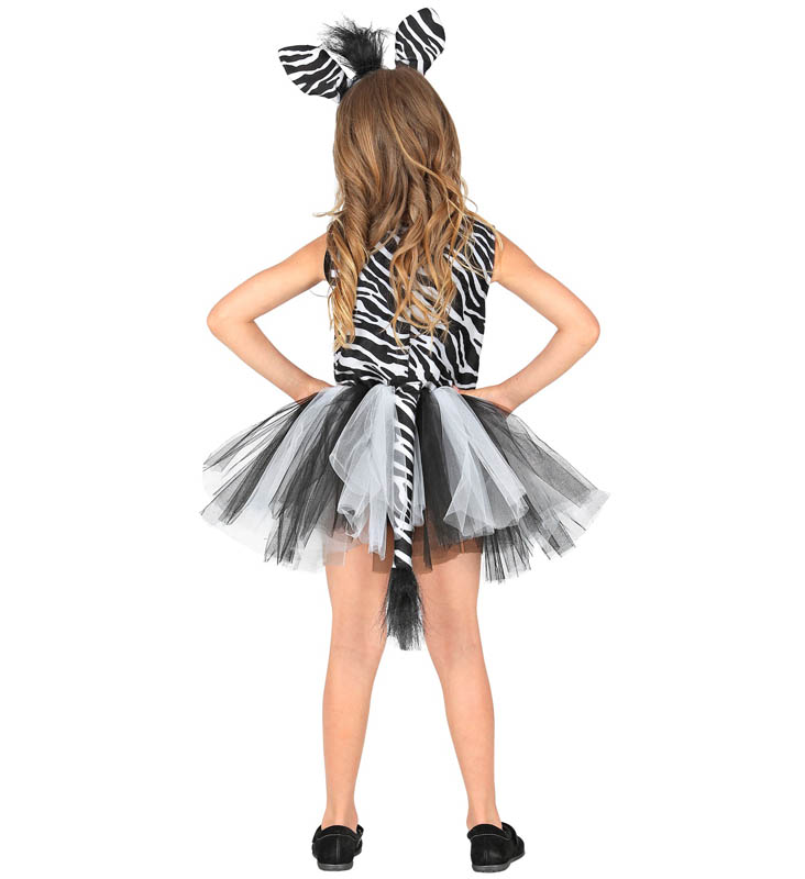 Fato Menina Zebra - 3-4 Anos