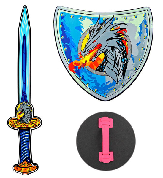 Espada y escudo del dragón vikingo Widmann
