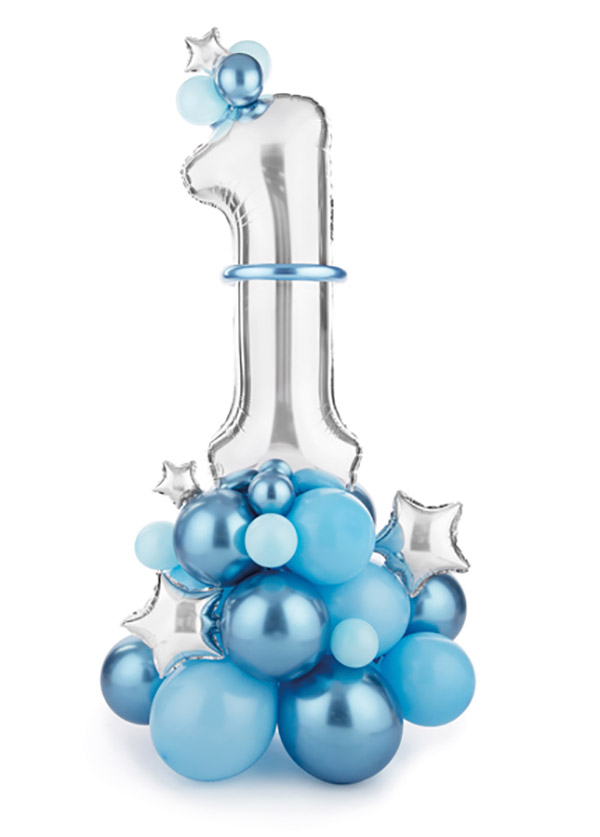 Bouquet de Balões Nº1 Azul PartyDeco
