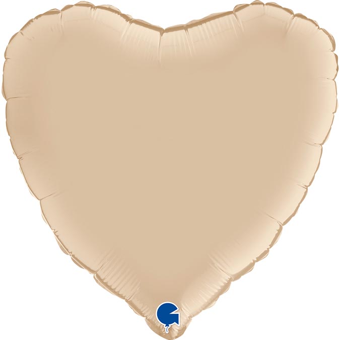 Balão Foil 18" Coração Satin - Creme Grabo