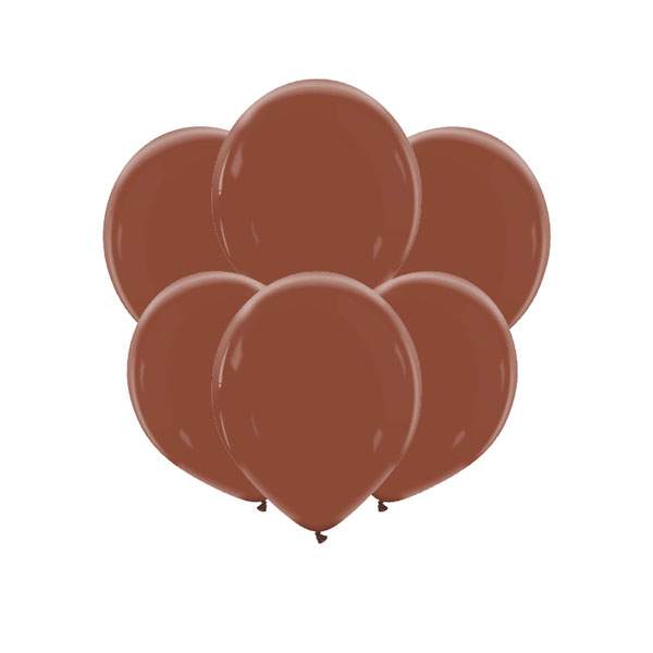 6 Balões 32cm Natural - Chocolate