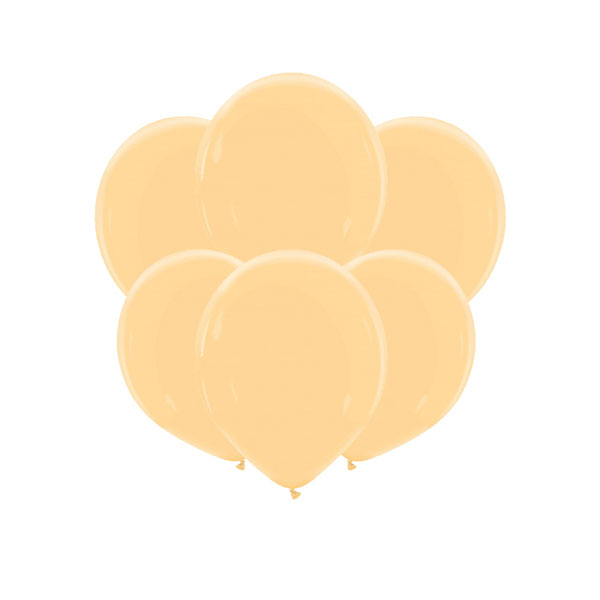 6 Balões 32cm Natural -  Pêssego