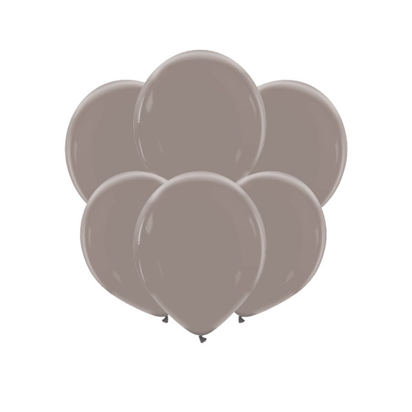 6 Balões 32cm Natural - Cinza Rato