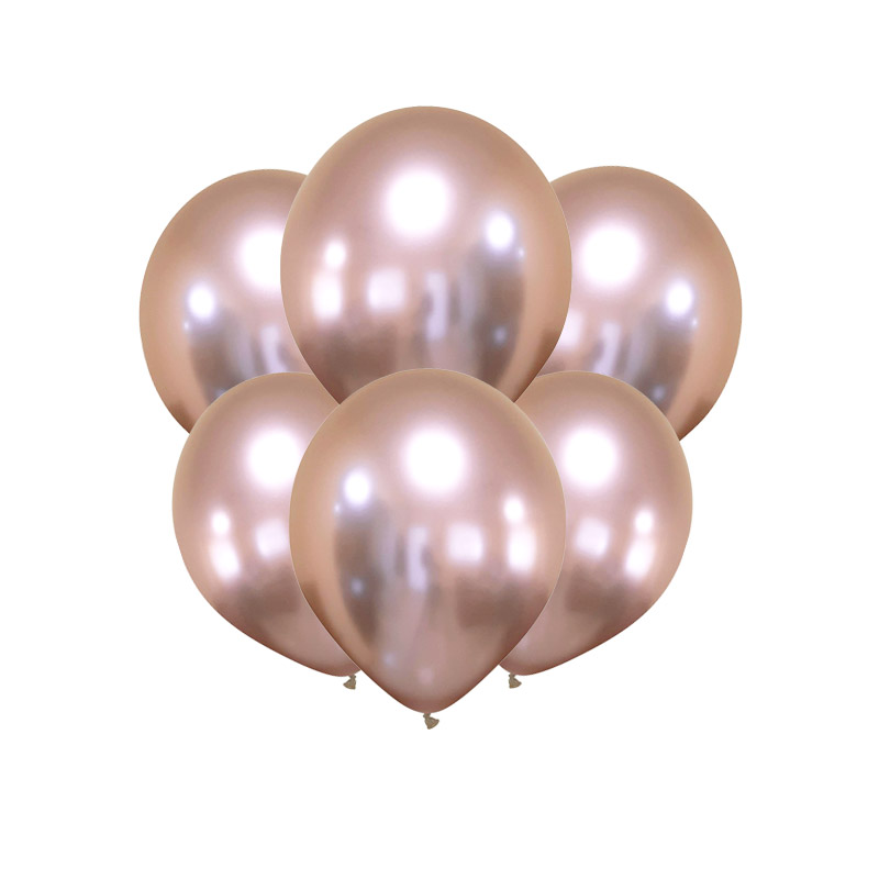 25 32cm Chrome Balloons Light Pink