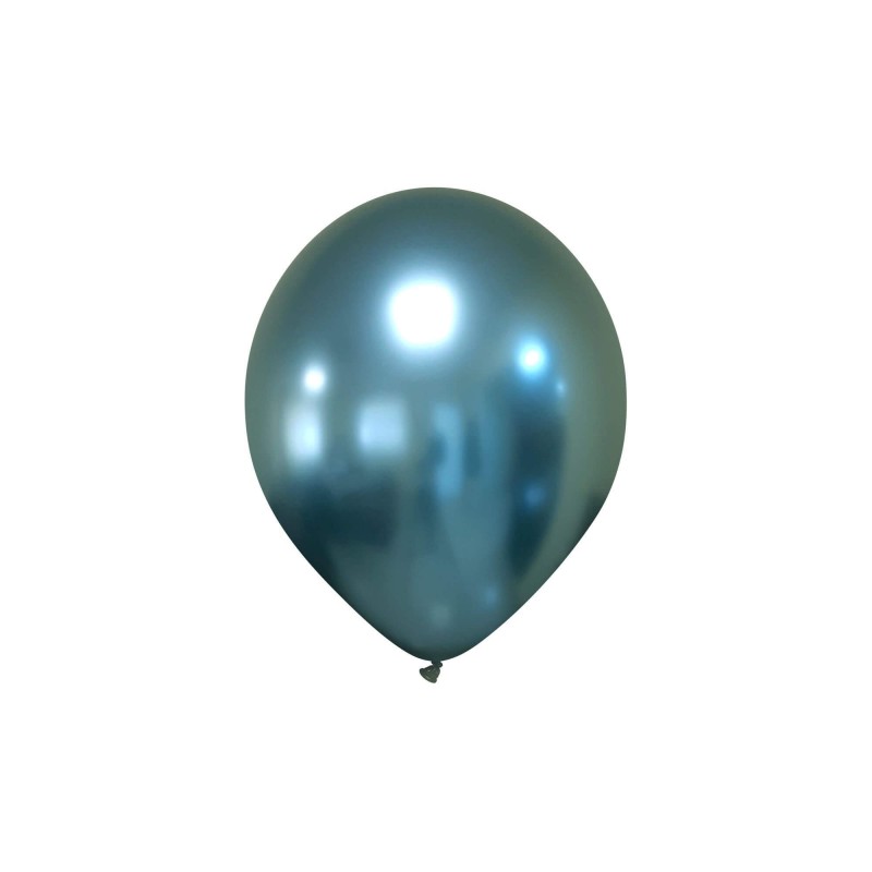 Saco de 25 Balões Cromados 13cm - Azul Light