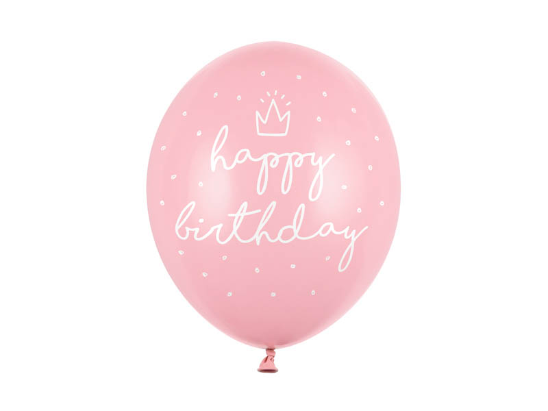 happy birthday princesa globos de látex rosa