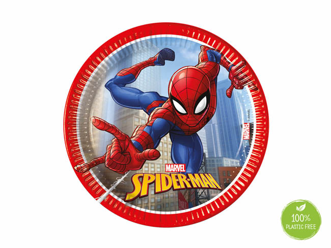 Pratos de Papel 20cm Spiderman - Crime Fighter