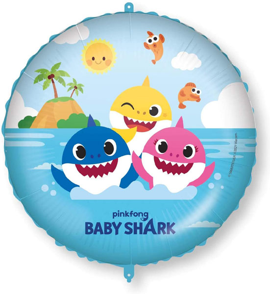 Globo de foil con peso de tiburón bebé de 18