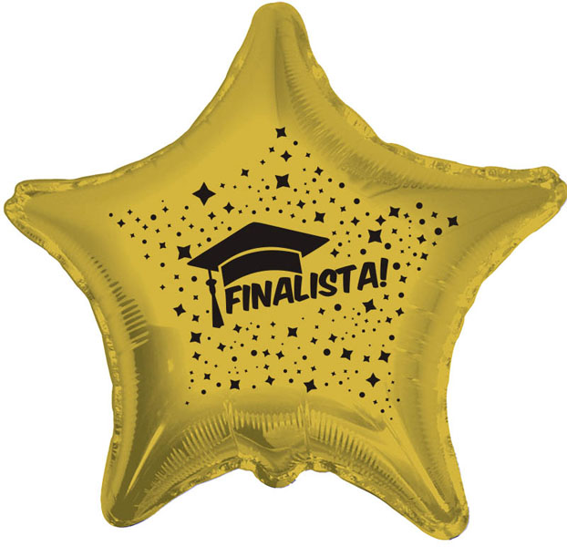 Balão Foil 18" Finalistas - Estrela Ouro XiZ Party Supplies