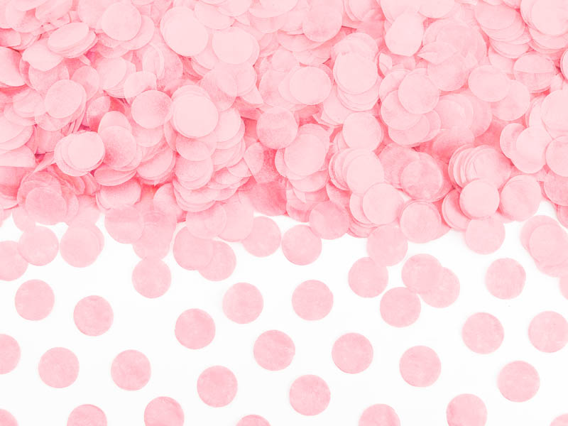 Confeti de Papel Redondo 15g - Rosa Bebé