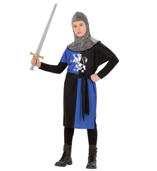 Fato Guerreiro Medieval Azul - 5-7 Anos Widmann