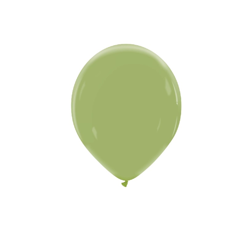 25 Balões 13cm Natural - Verde Oliva