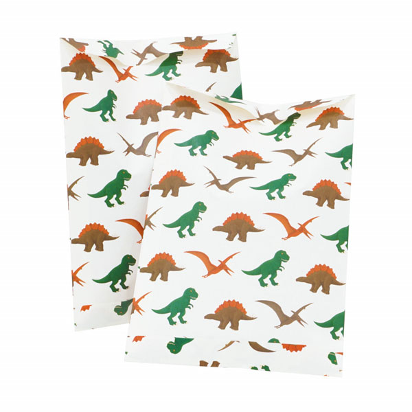 Bolsas de papel del mundo de los dinosaurios