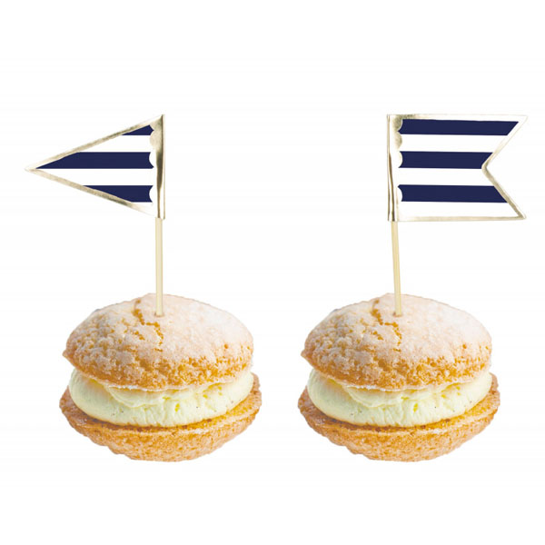 Topper para cupcakes con banderas marineras