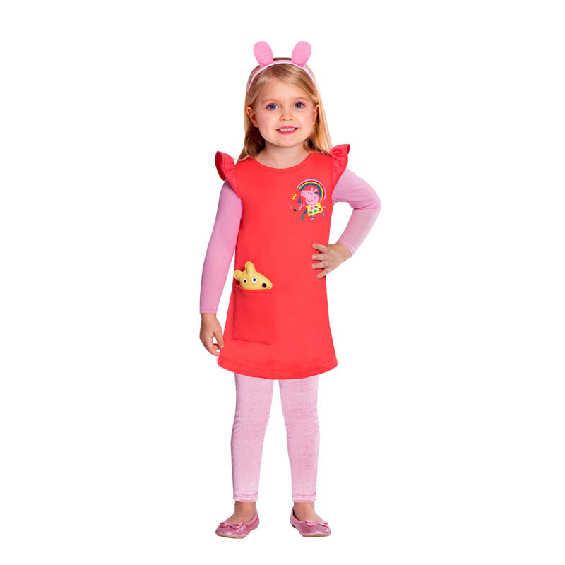 Disfarce Vestido Porquinha Peppa - 4-6 Anos