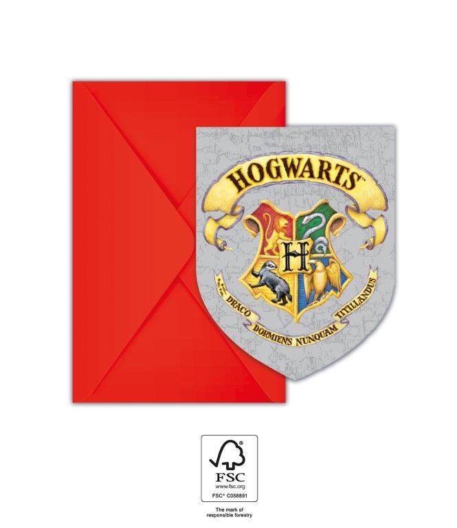 Invitaciones de las casas de Harry Potter Hogwarts