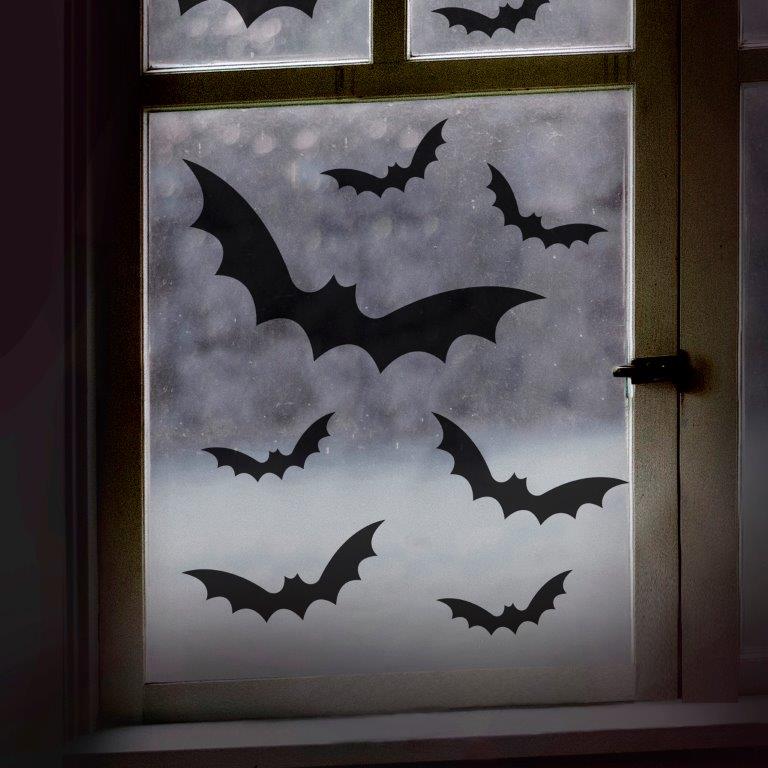 Pegatinas de ventana de murciélagos negros GingerRay