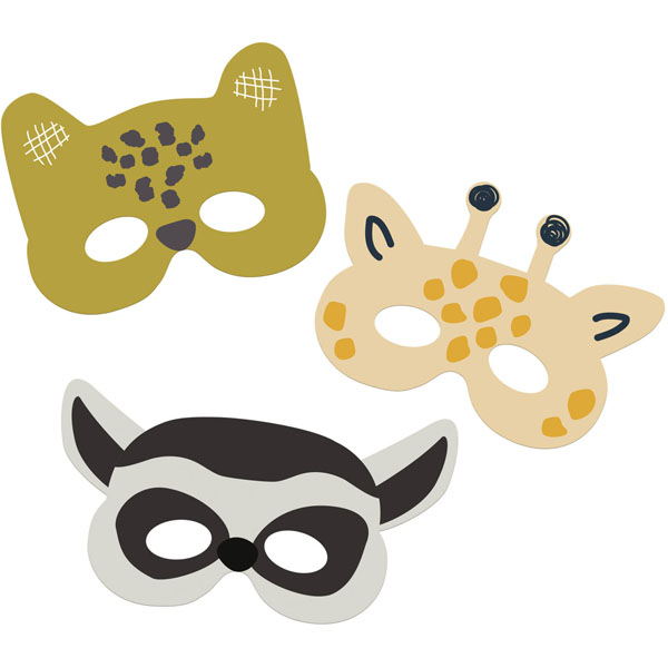 Máscaras de fiesta del zoológico